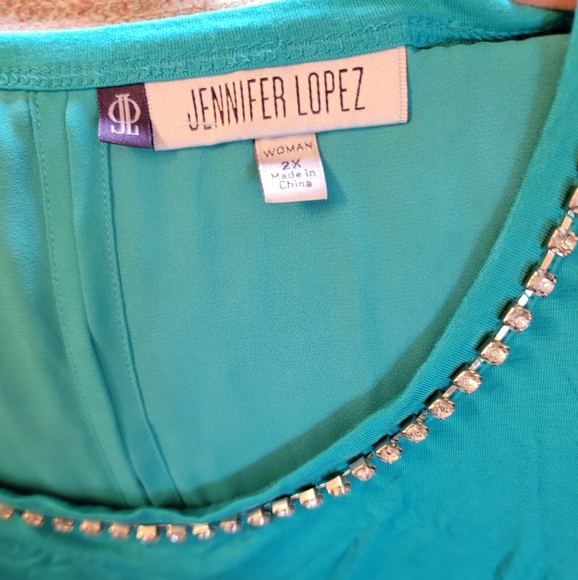 NWT 2X Jennifer Lopez Rhinestone Tunic - Picture 8 of 8